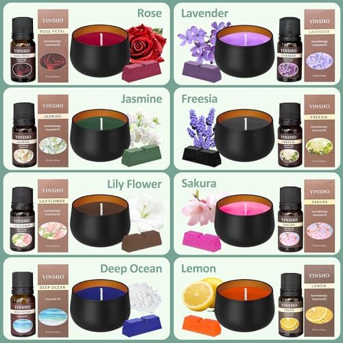 Fanyajoo Candle Making Kit for Adults with Wax Melter DIY Starter Scented Candles Making Kit,Soy Wax Candle Making kit,Craft Kits for Adults,Home Decorations