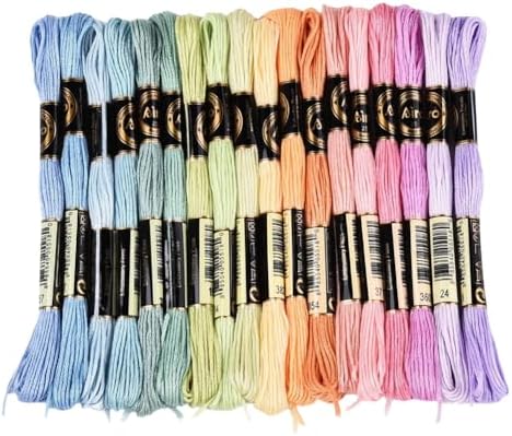 18 Skeins 157.5 Yards Variegated Embroidery Thread for Sewing