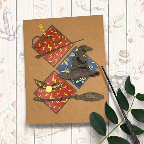 Witch Hat Broom Metal Cutting Dies for Card Making
