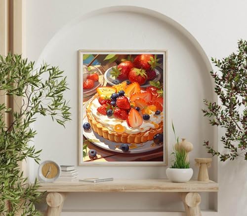 Strawberry Shortcake Diamond Art Kits for Adults, Diamond Painting 12x16 in