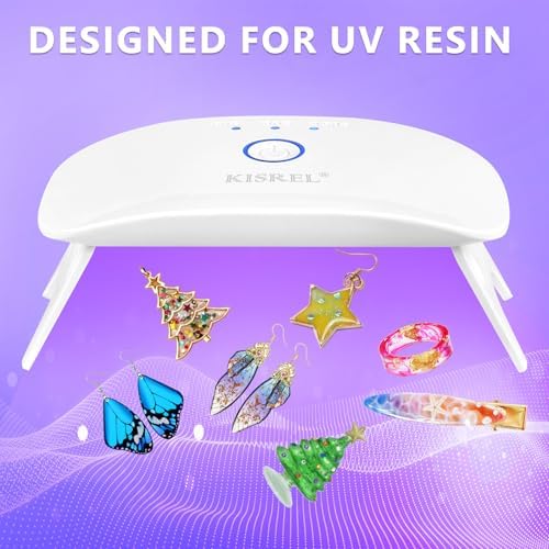 KISREL UV Resin Light, Plug-in Non-Rechargeable, 8 LED Beads Curing Lamp