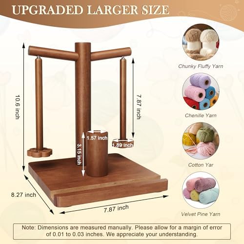 Magnetic Yarn Holder for Crocheting with Phone Stand