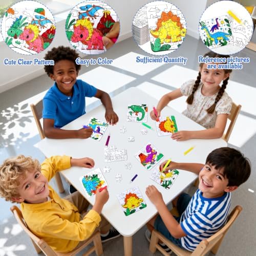 Dinosaur Puzzles for Toddlers 2-4, Dinosaur Crafts DIY Art Activities Toys
