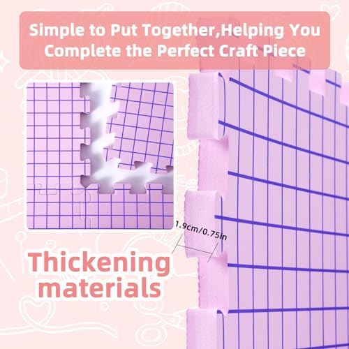 Opstin Knitting Blocking Mats and Pins, Interlocking Blocking Boards for Crochet Projects 0.75'' Extra Thick Blocking Mats with 150 T-Pins and Storage Bag