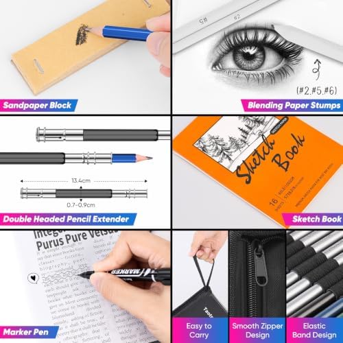 Taotree 81 Pack Art Supplies for Adults, Pro Art Kit Drawing Pencils Set