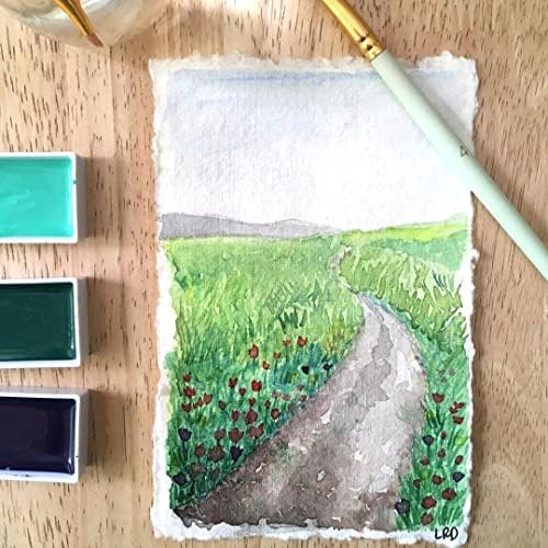 LEATHER VILLAGE Handmade Rough Textured Watercolor Paper 12.5x16.5 in White