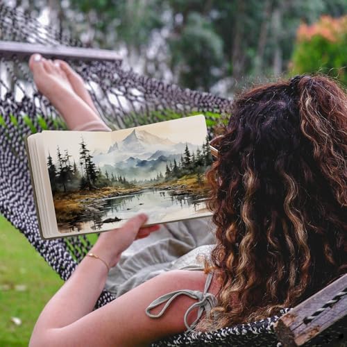 5.5in Watercolor Sketchbook Journal Square Watercolor Notebook Xmas Green