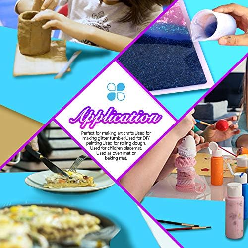 LEOBRO Silicone Mat, 23.4” x 15.6” Blue Silicone Mats for Crafts, Resin Molds, Play Dough Mat, for Resin, Clay, Paint, Arts and Crafts, 1 MM Thick