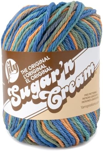 Craft County 100% Cotton Yarn Medium (Size 4) – Weaving, Knitting, and Crochet – Capri Ombre (95 Yards)