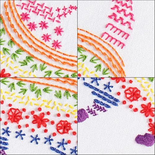 Louise Maelys Cute Cat Embroidery Kit for Beginners Creative Set