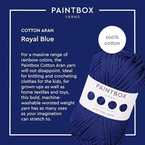 Paintbox Yarns 100% Cotton Aran Yarn 1.76oz / 50g, 93yds / 85m