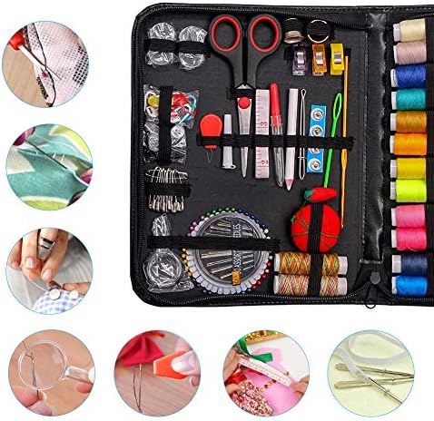 183PCS Premium Sewing Machine Kit, 38 XL Thread Spools Large Sewing Kits for Adults, College Students, Beginners, Emergency, Sewing Supplies Kit Including Professional Sewing Accessories