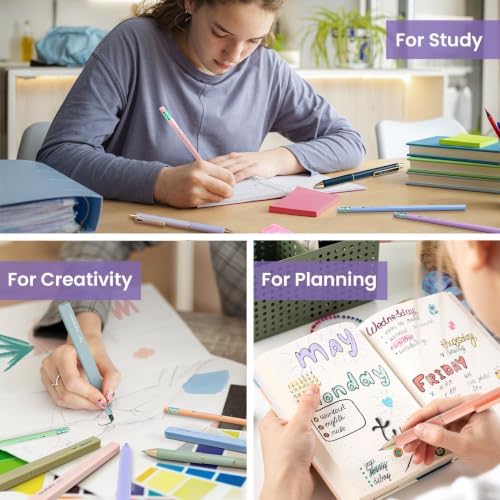 Taja Cute Pencil Case With School Supplies, 39 PCS, Stationery Set, Lilac