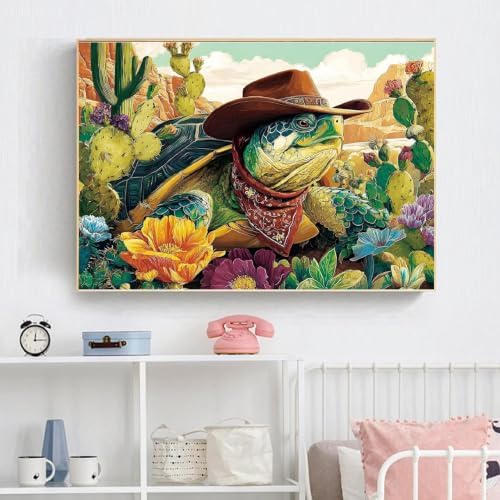 Cowboy Turtle Diamond Art Kits for Adult diamond painting kits for adults