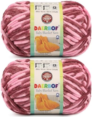 6 Super Bulky Blanket Yarn for Crocheting - Chunky Chenille Variegated Yarn