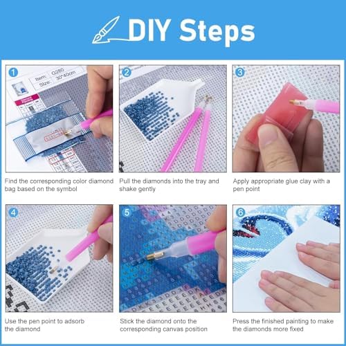 GEWOUVIN Girl and Dog Diamond Art Kits for Adults,Diamond Painting Kits for Adults Beginners,Seaside DIY Full 5D Round Drill Gem Art Kits for Gift Home Wall Decor【11.8x15.7inch】