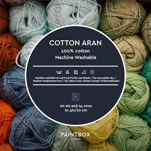 Paintbox Yarns 100% Cotton Aran Yarn 1.76oz / 50g, 93yds / 85m