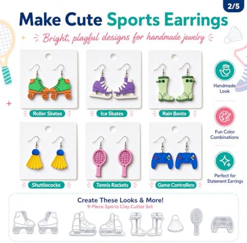 9Pcs Sports Polymer Clay Cutters