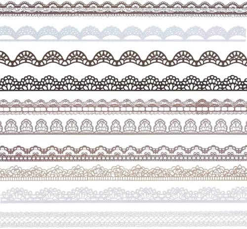 80 Pcs Junk Journal Supplies,Junk Journal Stickers,Card Making Supplies Vintage Lace Stickers Lace Embellishments Sticker Cutout Laces Sticker Scrapbook Supplie for Planners Crafts Photo Frame
