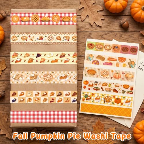 12 Rolls Autumn Bakery Designs Washi Tape for Baking Recipe Books