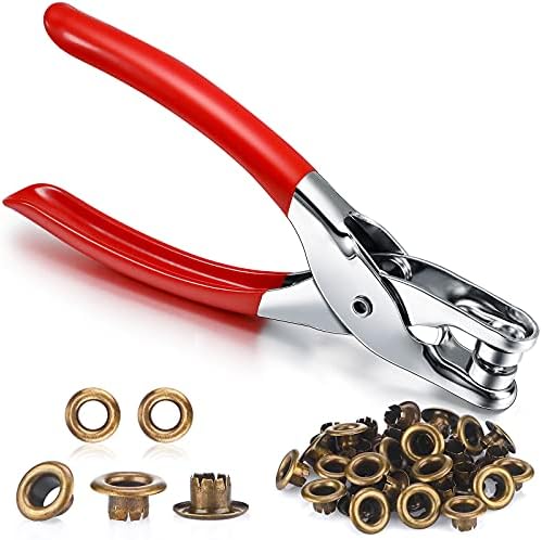 Mudder Grommet Eyelet Plier Tool,Bronze,1/4 Inch,Classic