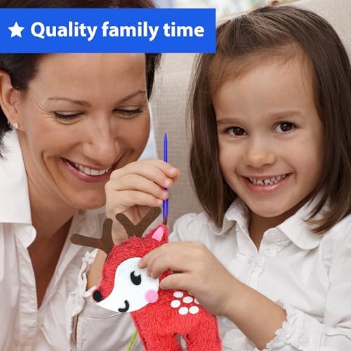 KRAFUN Woodland Animal Sewing Kit for Kids Ages 6+ | 8 Dolls