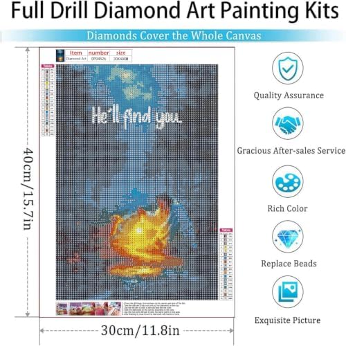 Diamond Art Kits for Adults,Jesus and sheep Diamond Painting Kits 12x16in