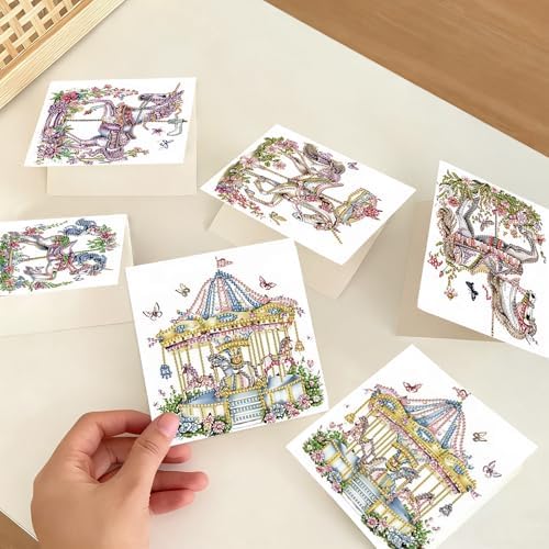 24 Pack Diamond Art Cards Surprise for Birthday & Daily Greetings