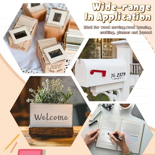 Lewtemi 6 Pcs Journal Stencils, Planner Stencils for Journaling Notebook