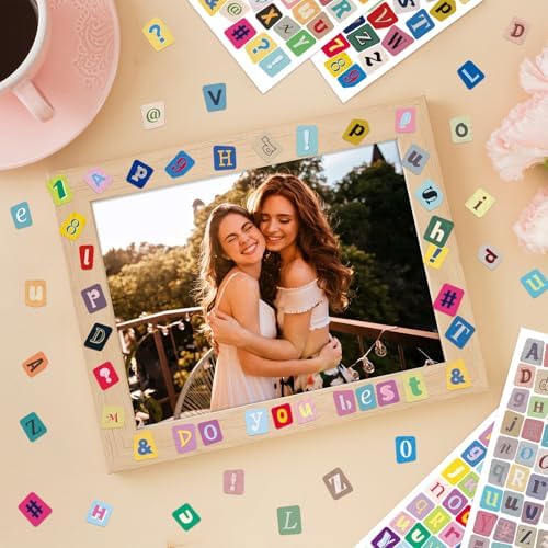 828PCS Letter Stickers for Scrapbooking,12Sheets Magazine Alphabet Stickers