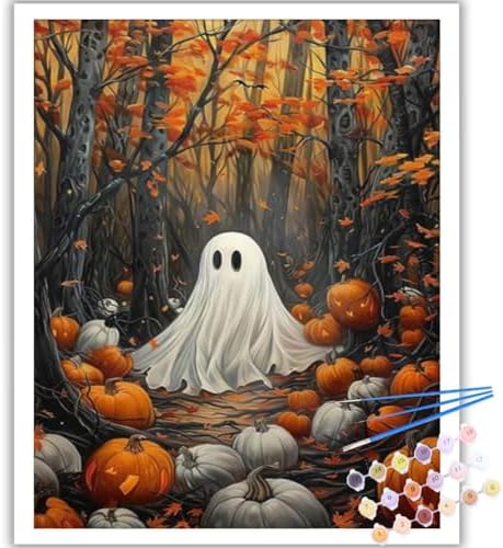 Arttoplus Halloween Paint by Numbers Kit for Adults Beginner 16x20in, Ghost