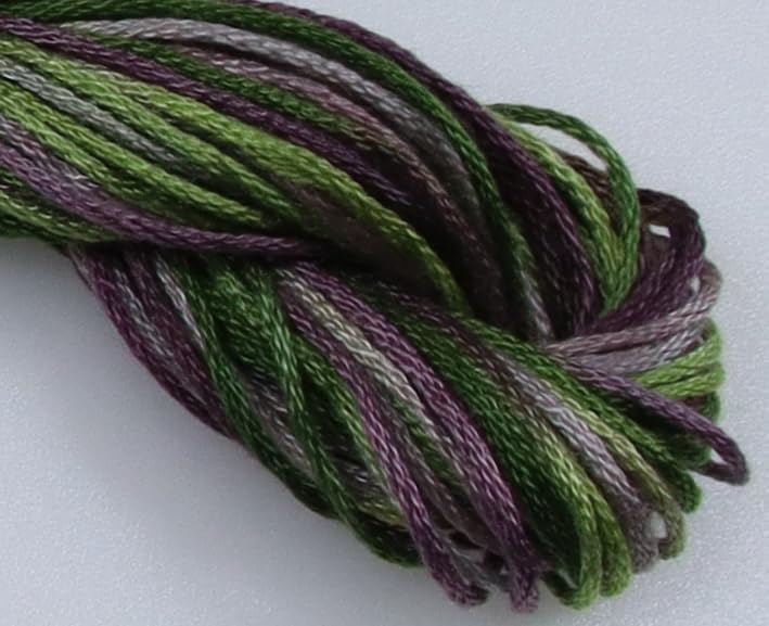 KCS Big skeins of 25 Meters Size 25 Color Variegated Cross Stitch Stranded Threads,6 skeins,4505
