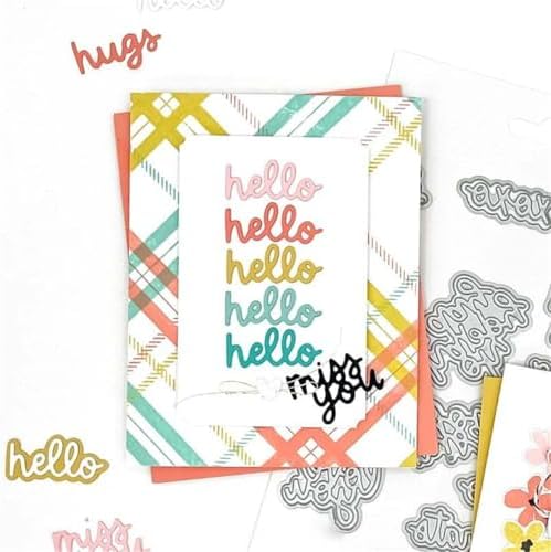 Scrapbooking Die-Cuts for Card Making, Christmas Metal Cutting Dies, Paper Craft Punch Template, Background Embossing Stencils, DIY Album Décor (Words A-14.6x11.5cm)