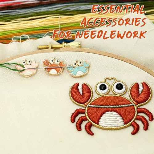 WUSUTE 3 Pack Needle Minders for Needlepoint, Cute Funny Animals Needle Minder Magnet for Cross Stitch and Embroidery, Sewing Needlework Accessories for Organizing