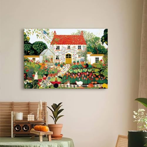 YOLENIX Country Cottage Diamond Art Kits for Adult Diamond Painting Kit
