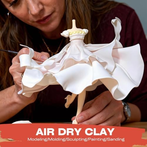 Air Dry Clay Lightweight, Flexible Modeling Clay for Adults Arts and Crafts