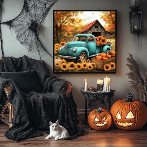AIBOERL Paint by Numbers Kit for Adults Beginner,Fall Truck, 12X16In
