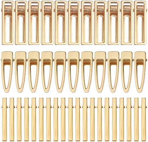60PCS Hair Clips for Silicone Resin Molds, DIY Hair Bow Clips Pearl Hairpin Hair Accessories for Girls and Women (Golden)