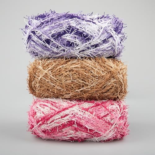 Craft County Fringe Yarn – Medium 4 Polyester Yarn for Scrubby Cloths, Personalized Gifts, and More!