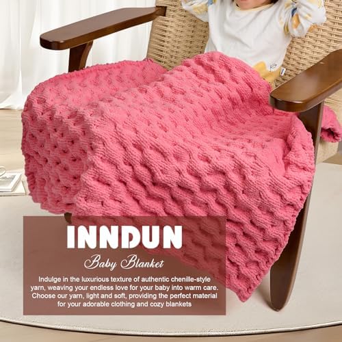 Rose Pink Chunky Chenille Yarn, #6 Super Bulky, 10.5 oz/216 Yards