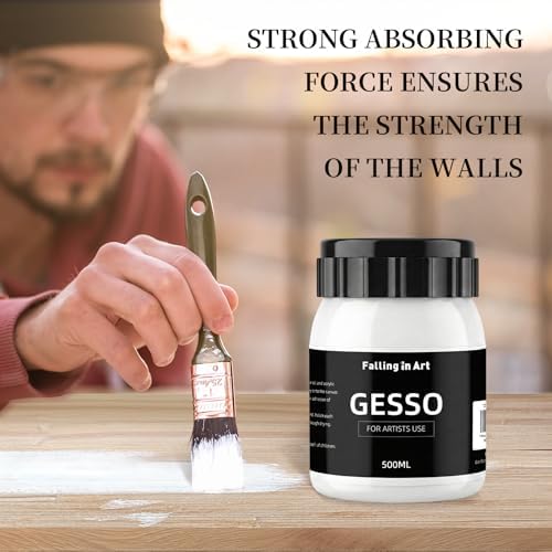 Falling in Art 16.9 Oz White Gesso Primer for Acrylic &Oil Paint