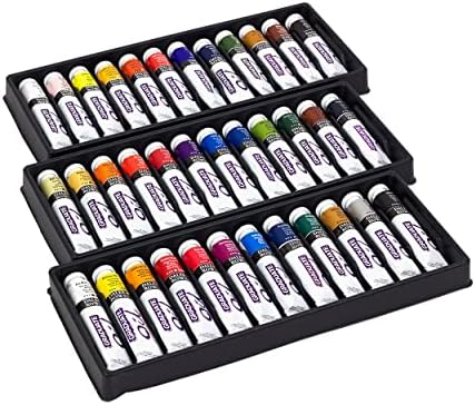 Daler Rowney Graduate 22ml Oil Paint Set, 36 Assorted Colours, High Lightfastness, Ideal for Student Artists & Hobbyists