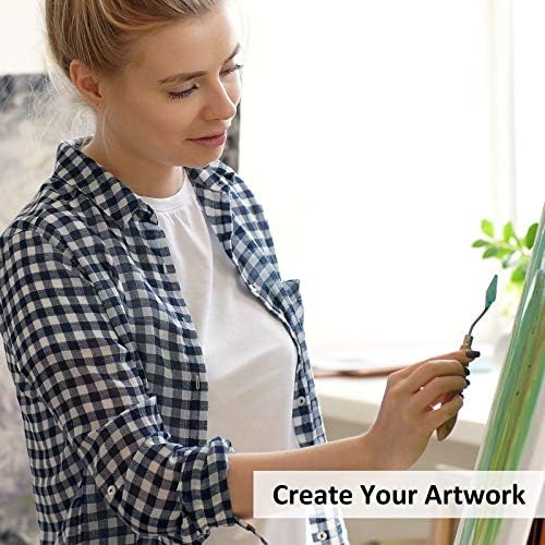 Honoson 16 Pieces Palette Knife Set Stainless Steel Painting Knives with Wood Handles for Acrylic Oil Painting Canvas Texturing Impasto Color Mixing & Blending Art Supplies for Artists and Beginners