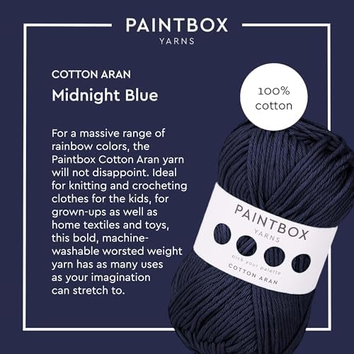 Paintbox Yarns 100% Cotton Aran Yarn 1.76oz / 50g, 93yds / 85m