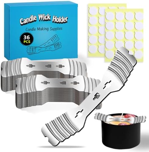 ABK 36PCS Metal Candle Wick Holders for Candle Making,Wick Centering Tools