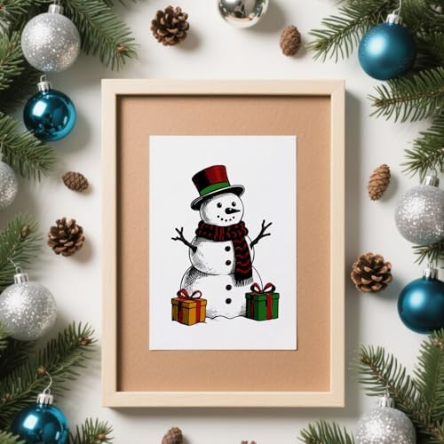 GLOBLELAND Christmas Snowman Clear Stamps for Card Making Silicone Xmas Gifts Boxes Clear Stamps Greetings Transparent Stamp Seal for DIY Scrapbooking