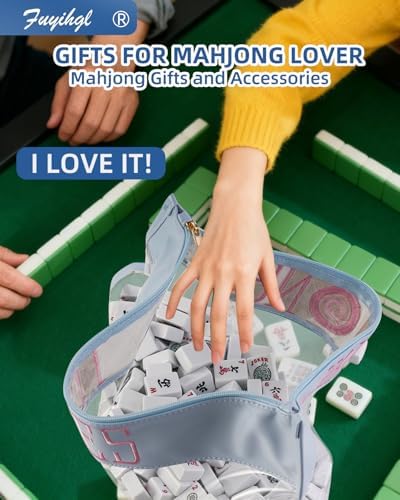 Empty Mahjong Tiles Bag with Zipper - Storage Up to 166 Tiles