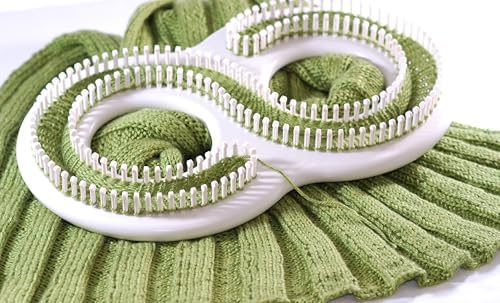 Authentic Knitting Board Afghan Knitting Loom & Knitting Kit with Yarn for Blankets (Afghan Loom with Yarn Kit)