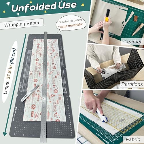 iMAT Flip Cutting Mat M Type Foldable Double-Sided Black