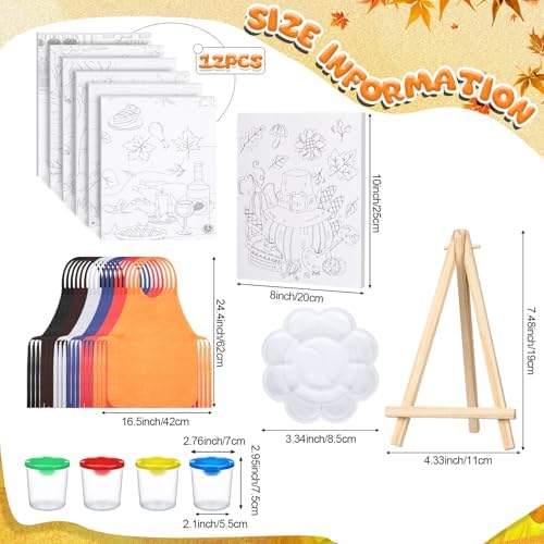Sherr 140 Pcs 20 Set Pre Drawn Canvas Painting Kit, Autumn